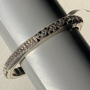 Brighton Sacred Cross Hinged Bangle Bracelet New With Tags Silver